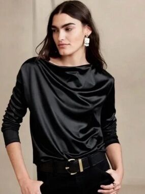 Banana Republic Black satin top